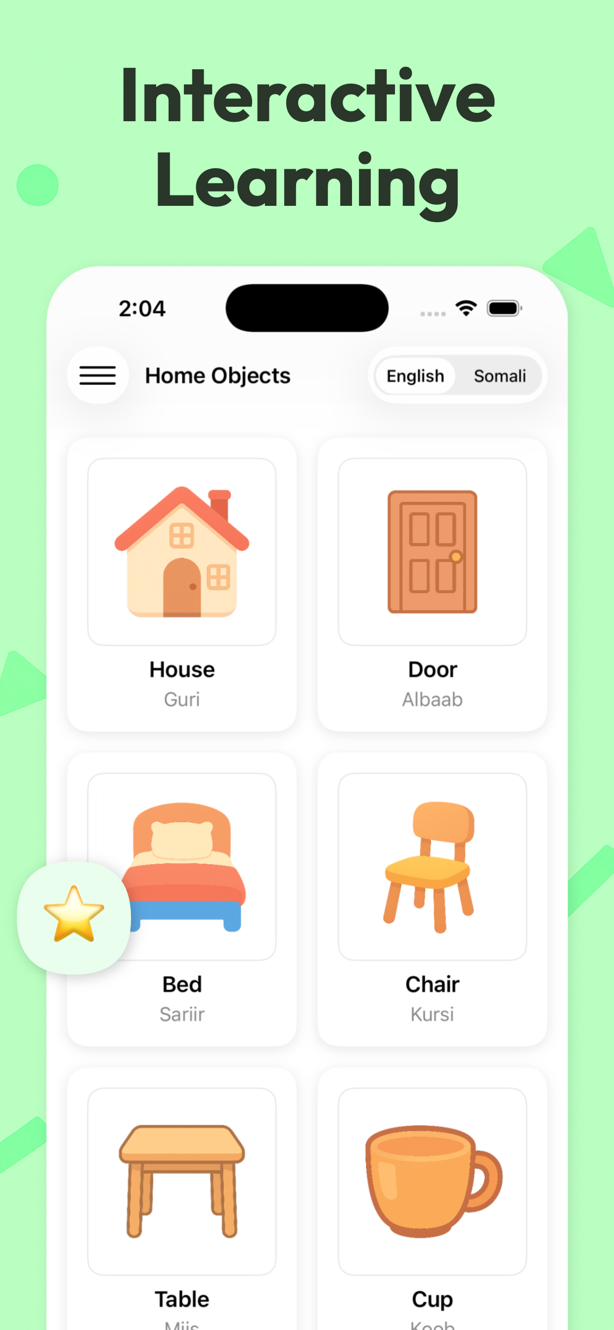 Home Objects learning theme preview